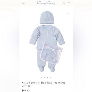 Kissy Kissy Pointelle Take Me Home baby set